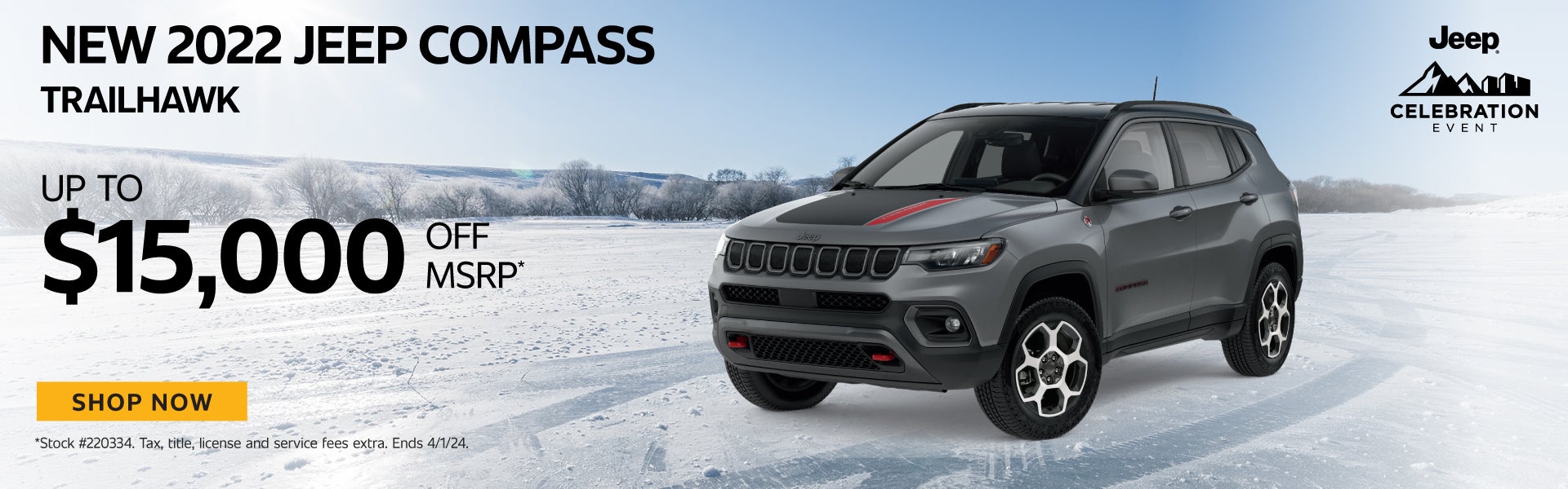 New 2022 Jeep Compass Trailhawk up to $15,000 off MSRP